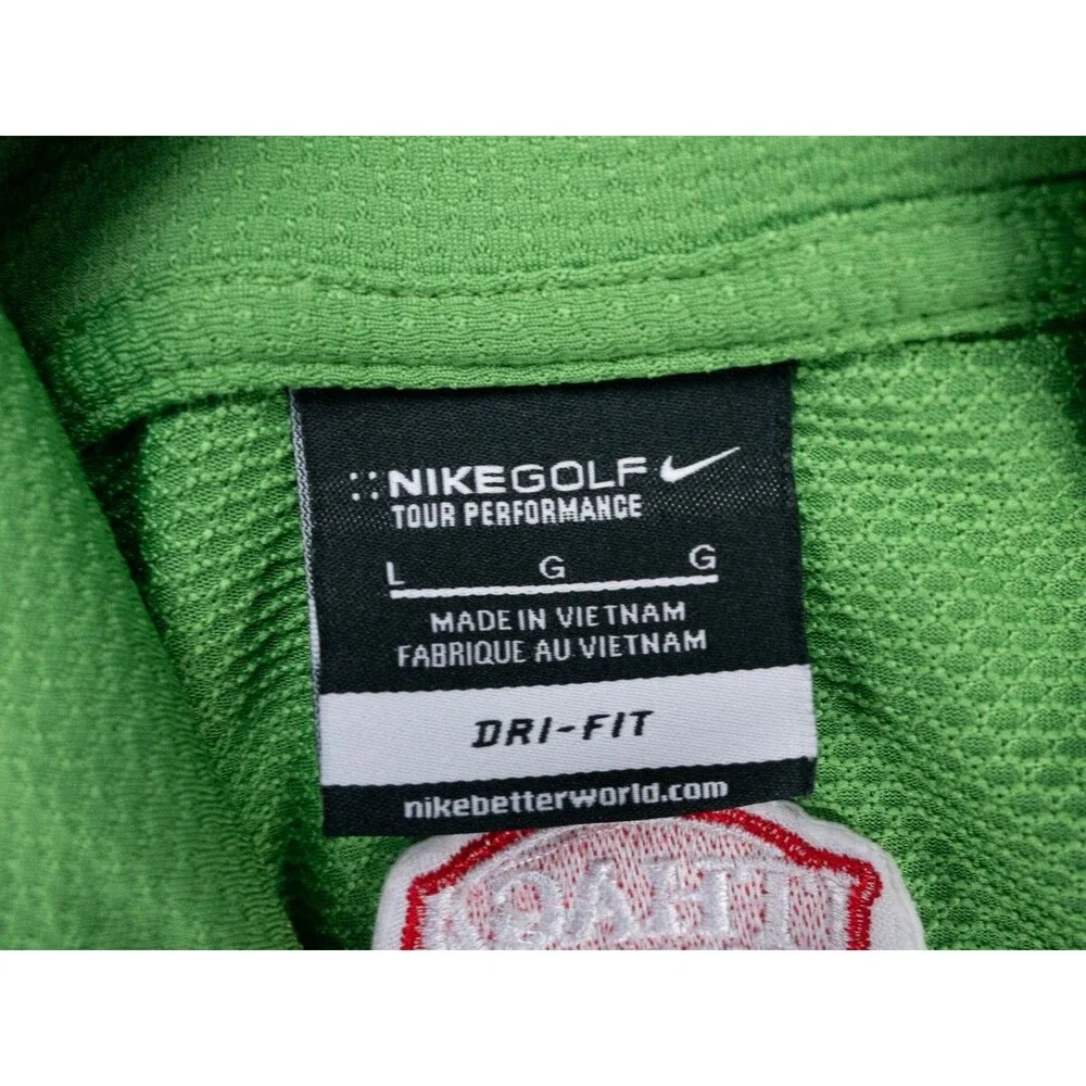 Ithaca Beer Co Shirt Mens Large Green Nike Golf Tour Performance Polo Workwear